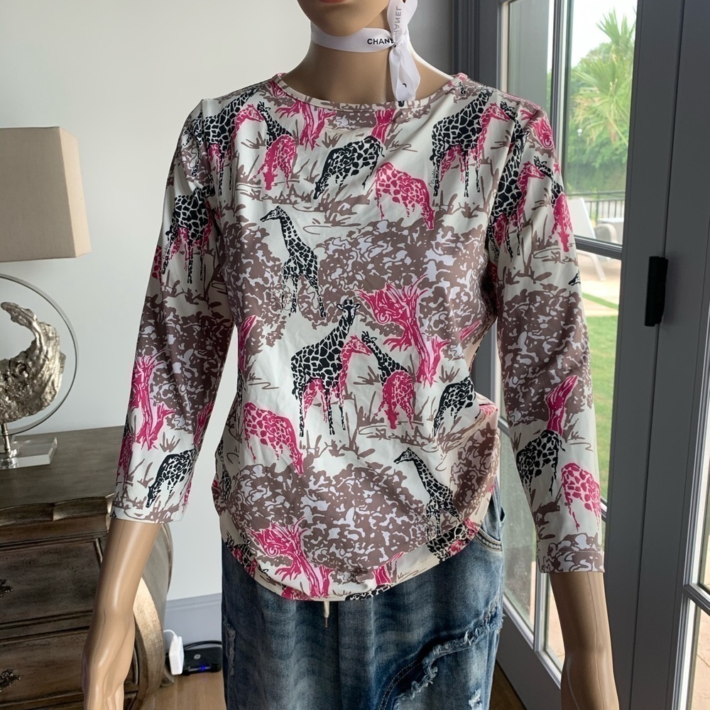 Melly M Giraffe Print Top